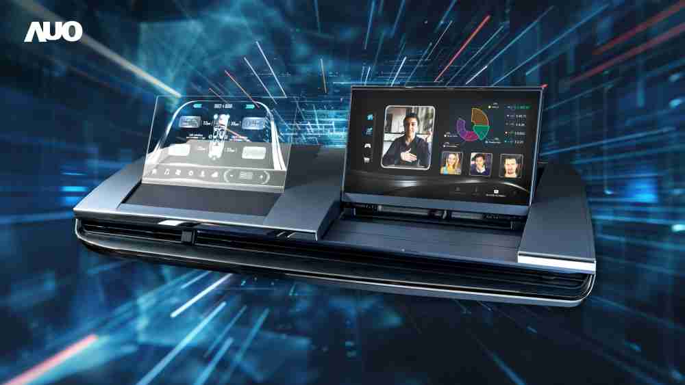 尊时凯龙Micro LED Display HMI解决方案打造透明Micro LED前座仪表，，呈现信息并保留驾驶视野开阔；亦为副驾驶座乘客打造收放自如的Micro LED屏幕，，在不影响显示质量的前提于显示区内建镜头，，，，让用户能与视讯对象直接眼神接触，，提供绝佳的双向沟通体验